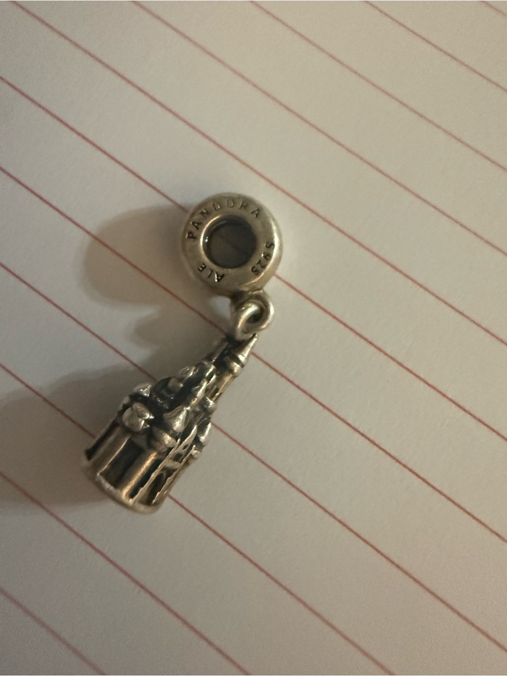 Pandora Silver Disney World Castle Dangle Charm